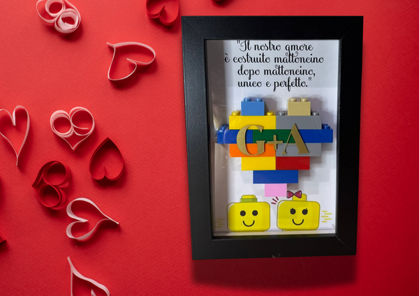 Mini Shadow Box con Cuore LEGO